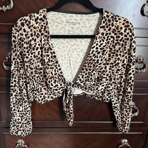 Torrid 1 Leopard Print Shrug Cover Up